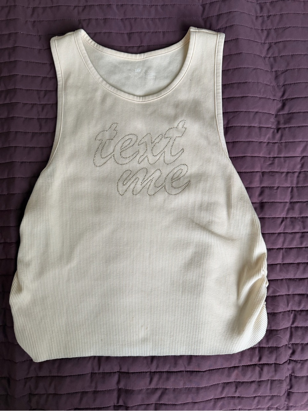 Aerie Ivory Ribbed Tank Top